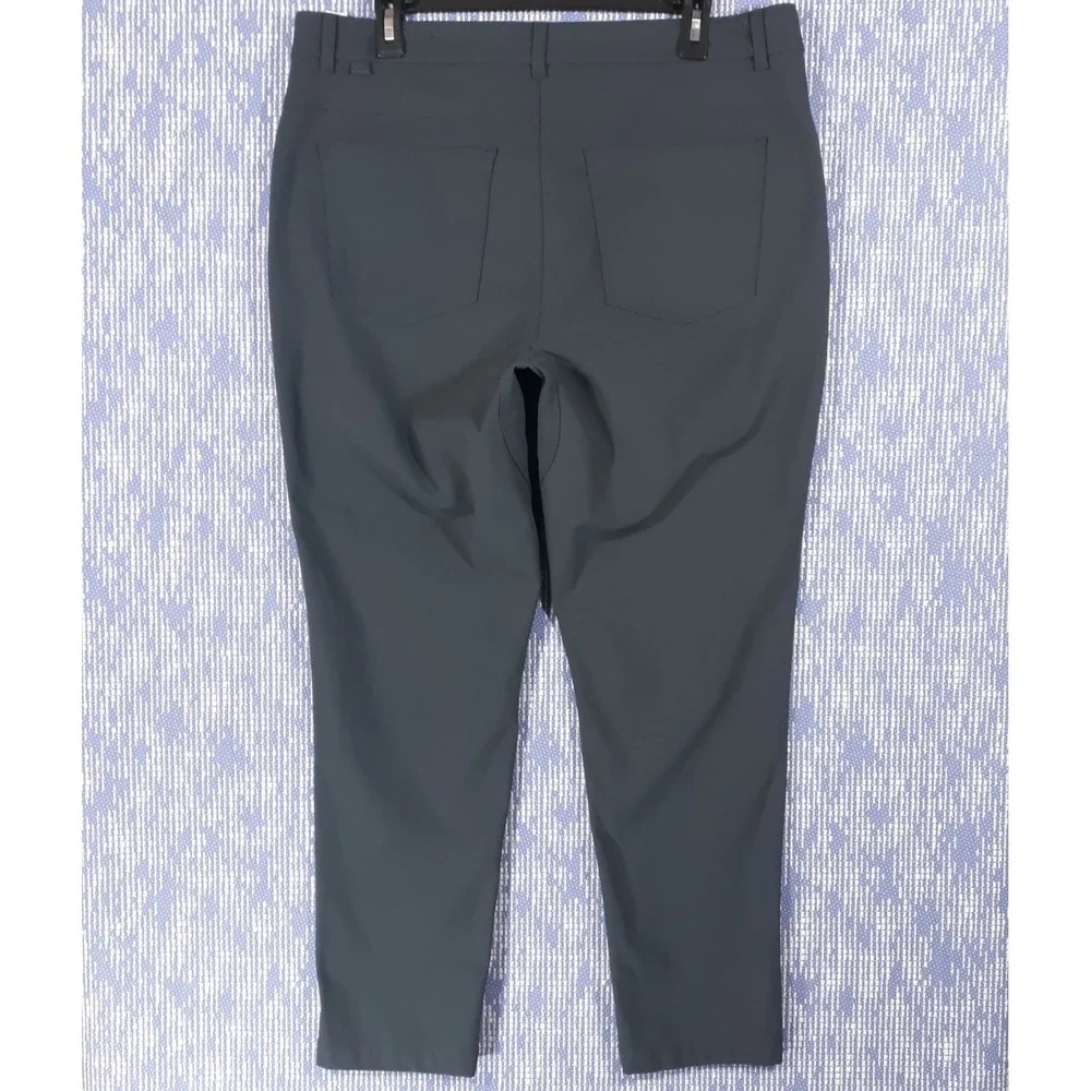 VRST Chino Pants Mens 36 x 30 Slim Fit Flat Front Performance Gray Blue